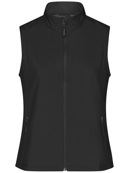 Ladies' Promo Softshell Vest Damen – Daiber – Farbe black/black – individuell veredelbar