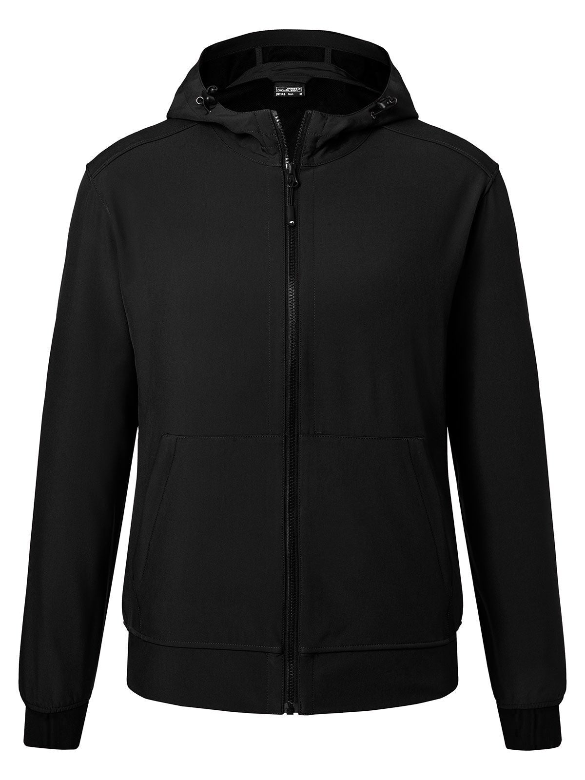 Hooded Softshell Jacket Herren – Daiber – Farbe black/black – individuell veredelbar