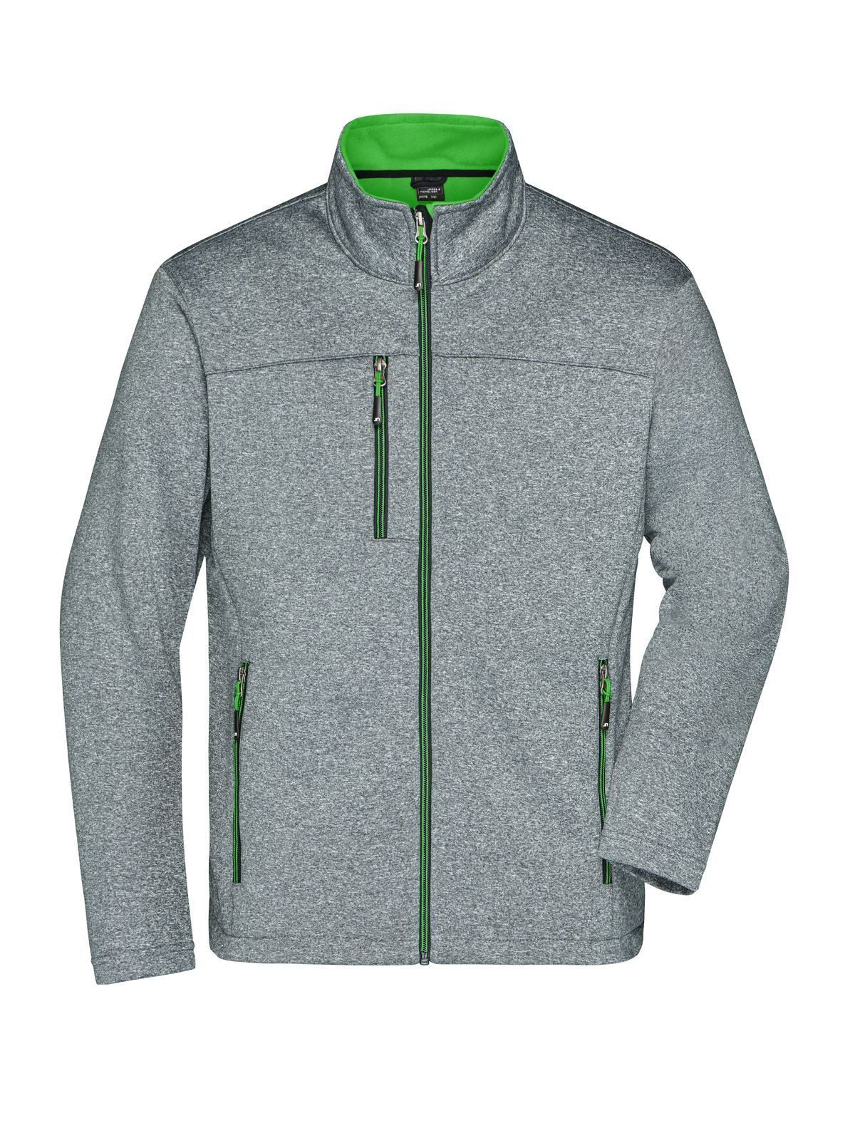 Softshell Jacket Herren – Daiber – Farbe dark-melange/green – individuell veredelbar