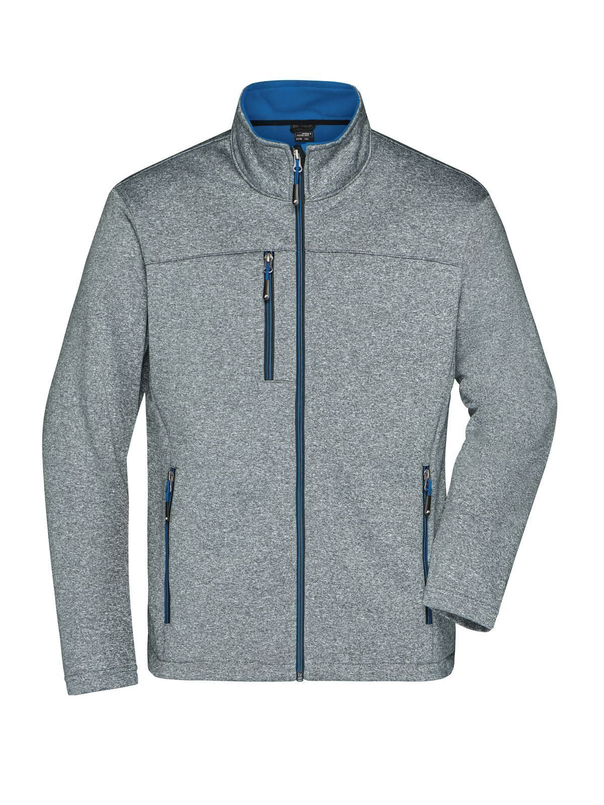 Softshell Jacket Herren – Daiber – Farbe dark-melange/royal – individuell veredelbar