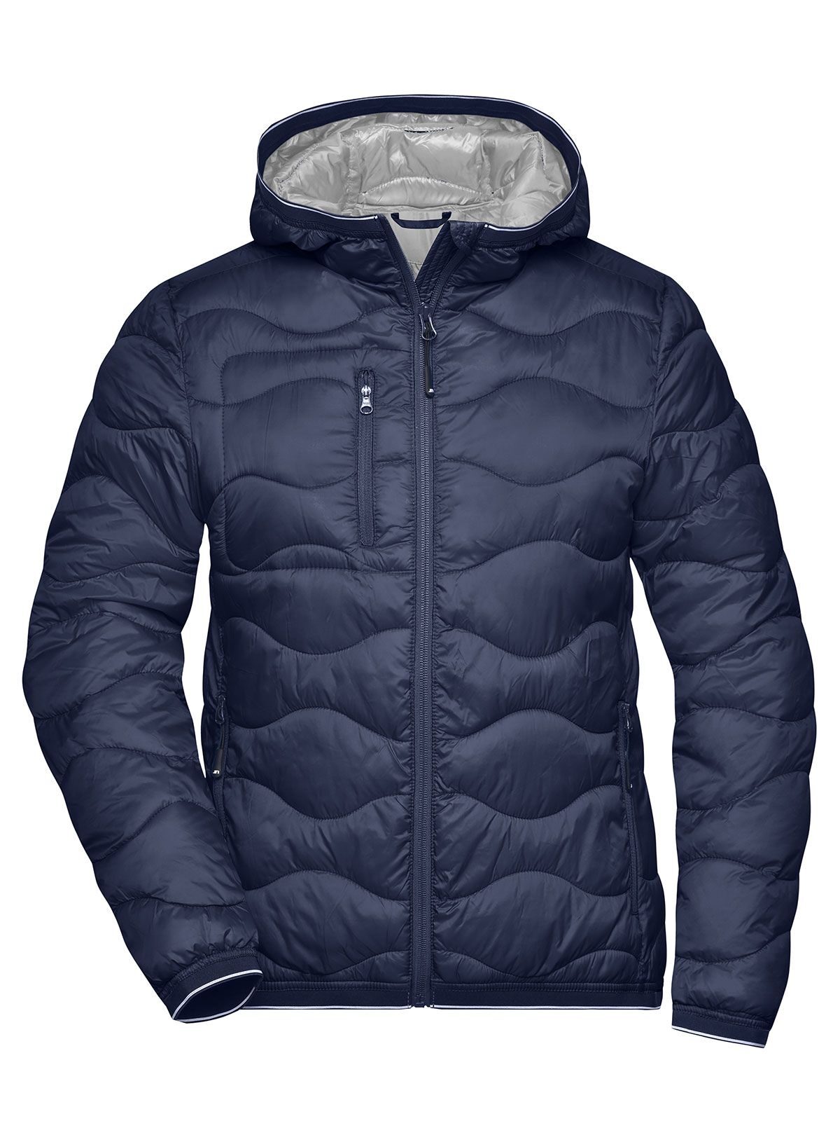 Ladies' Padded Jacket Damen – Daiber – Farbe navy/silver – individuell veredelbar