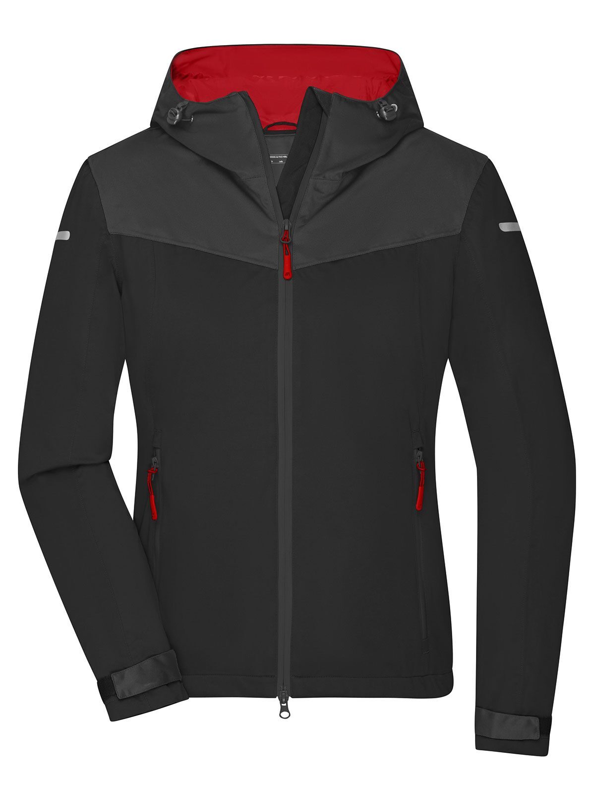 Ladies´ Allweather Jacket Damen – Daiber – Farbe black/carbon/light-red – individuell veredelbar