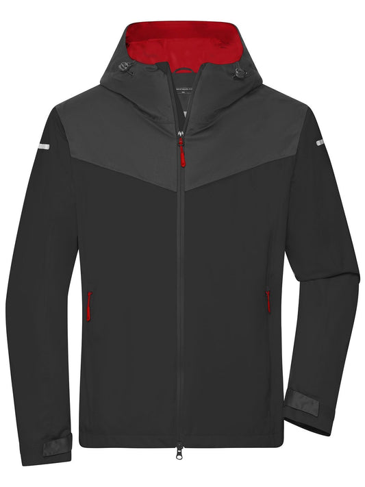 Allweather Jacket Herren – Daiber – Farbe black/carbon/light-red – individuell veredelbar