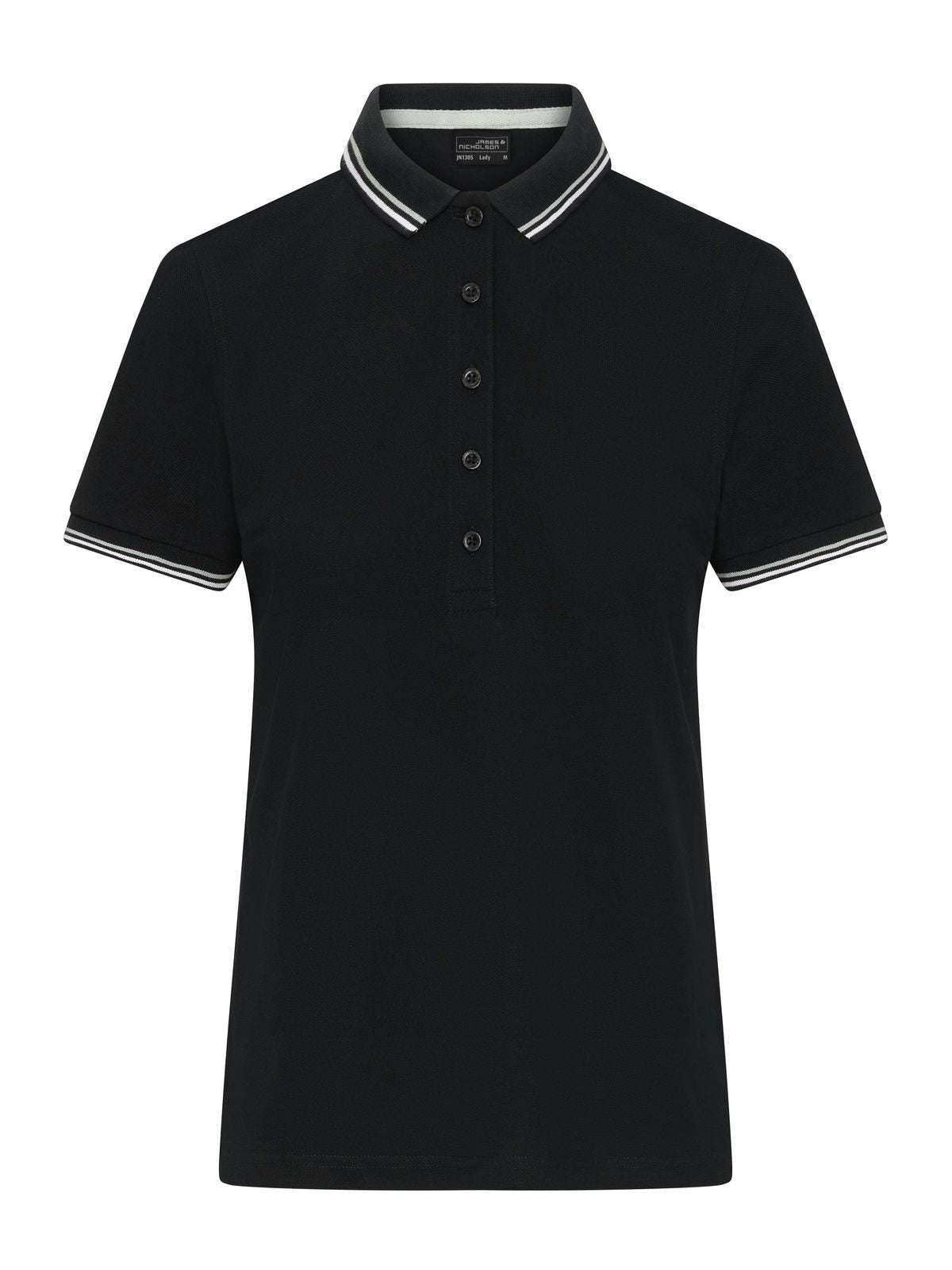 Ladies' Polo Damen Poloshirt – Daiber – Farbe black/white/grey – individuell veredelbar