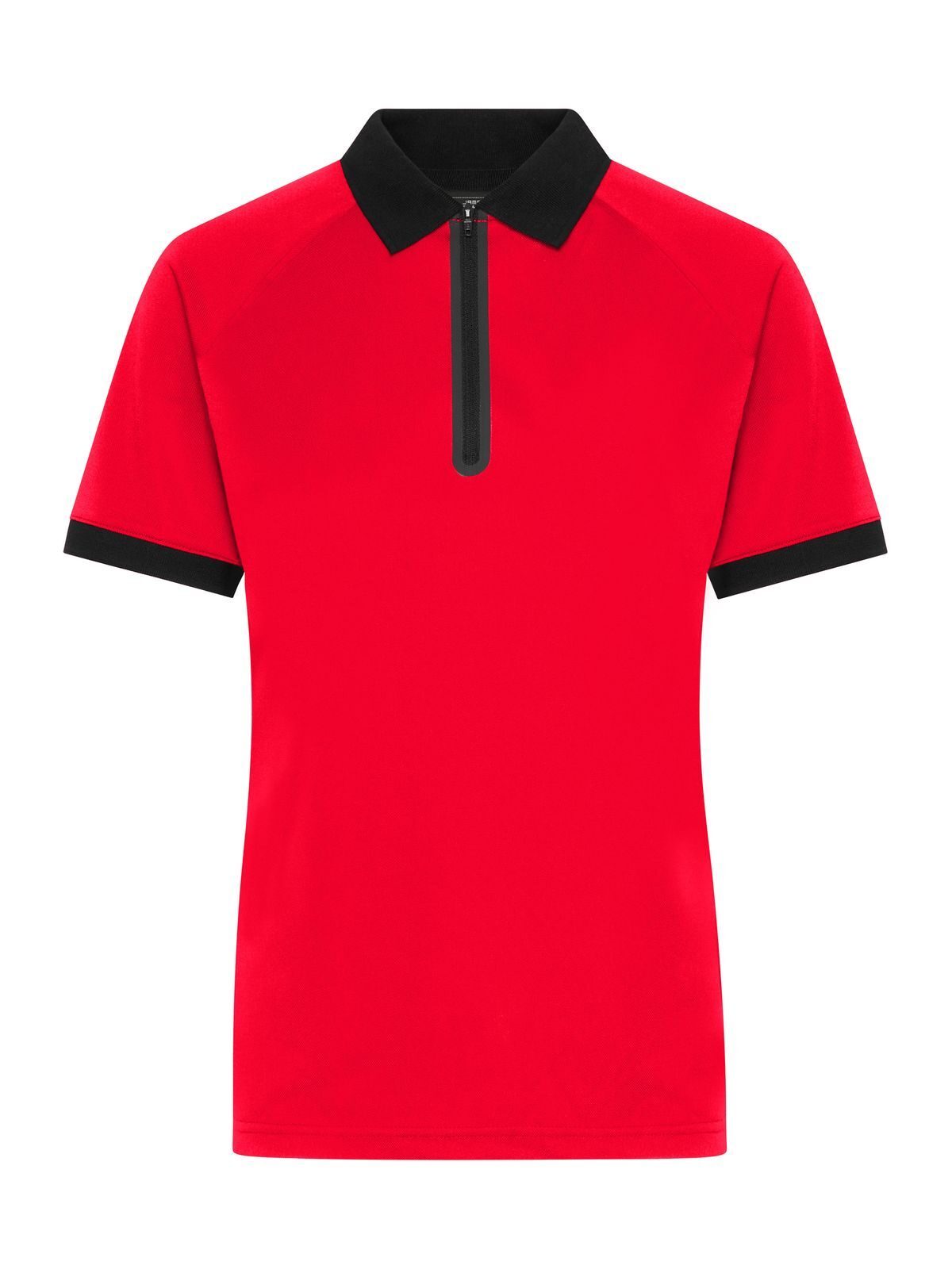 Ladies' Zip-Polo Damen Poloshirt – Daiber – Farbe light-red/black – individuell veredelbar