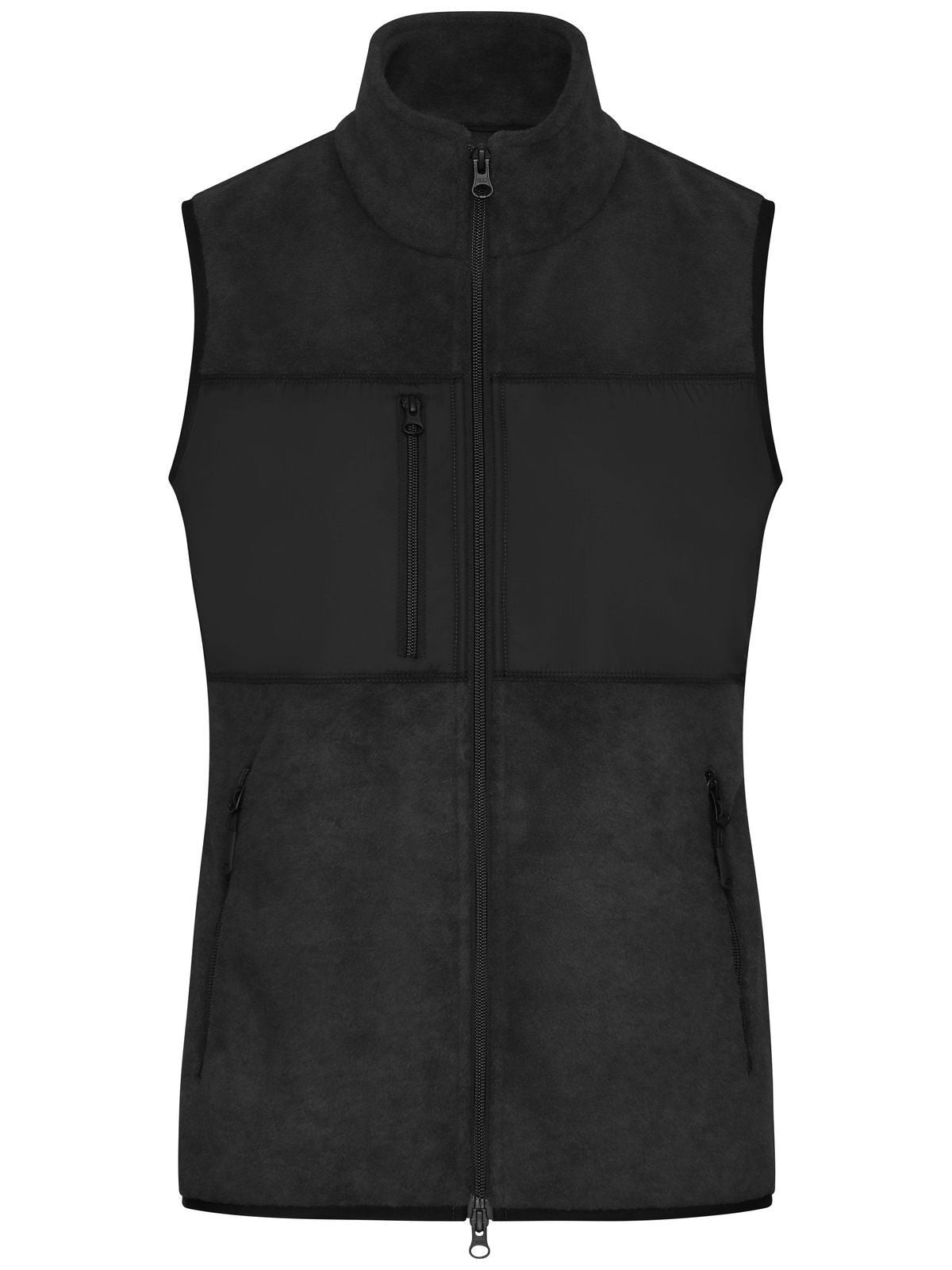 Ladies' Fleece Vest Damen – Daiber – Farbe black/black – individuell veredelbar