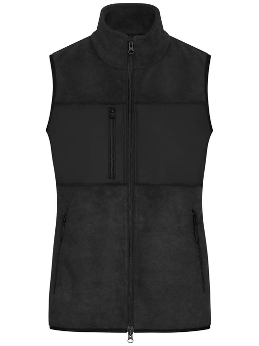 Ladies' Fleece Vest Damen – Daiber – Farbe black/black – individuell veredelbar