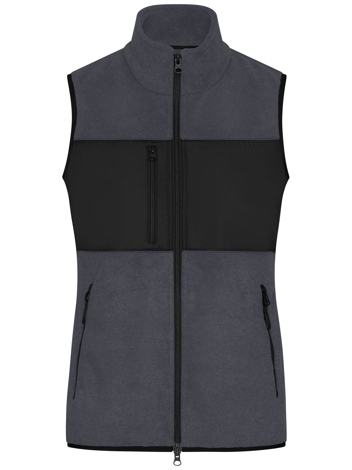 Ladies' Fleece Vest Damen – Daiber – Farbe carbon/black – individuell veredelbar