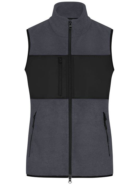 Ladies' Fleece Vest Damen – Daiber – Farbe carbon/black – individuell veredelbar