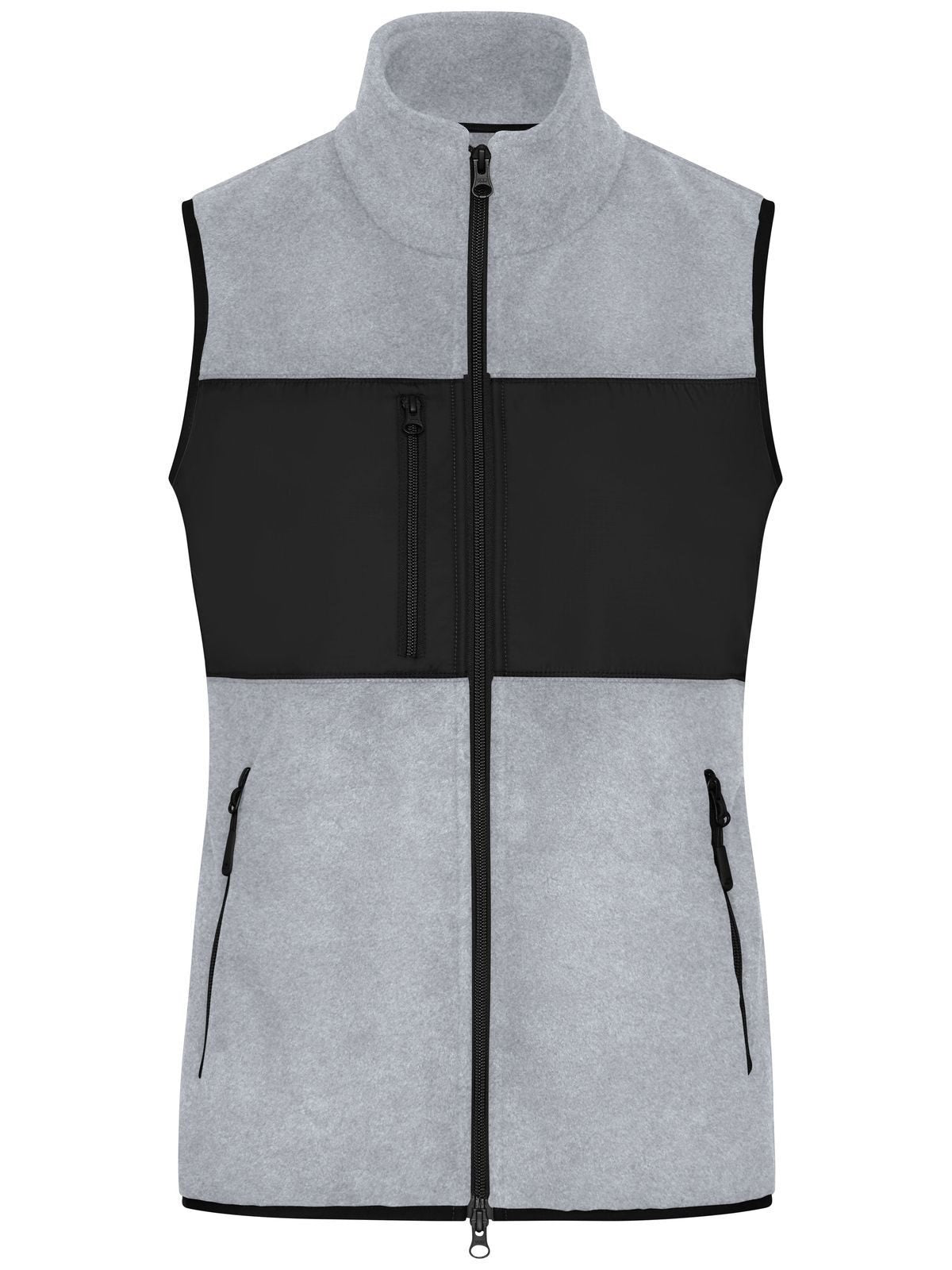 Ladies' Fleece Vest Damen – Daiber – Farbe light-melange/black – individuell veredelbar