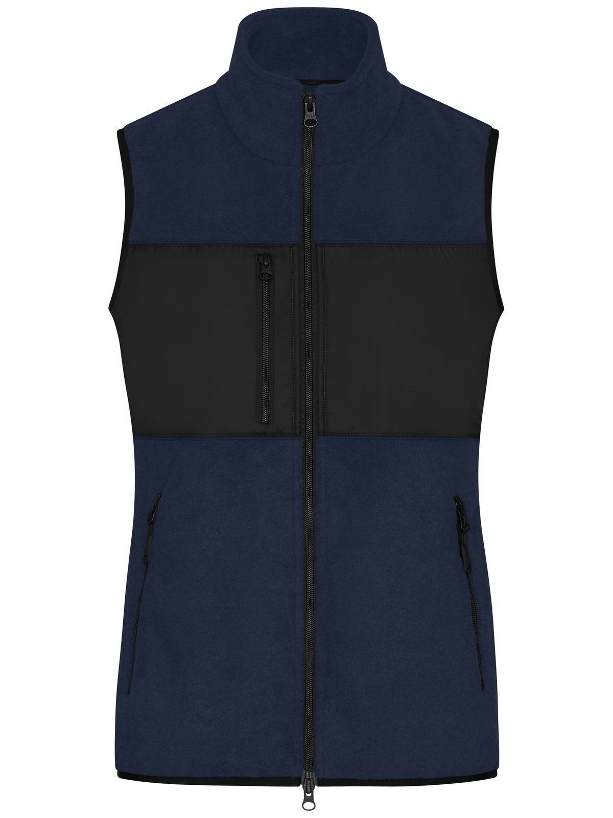 Ladies' Fleece Vest Damen – Daiber – Farbe navy/black – individuell veredelbar