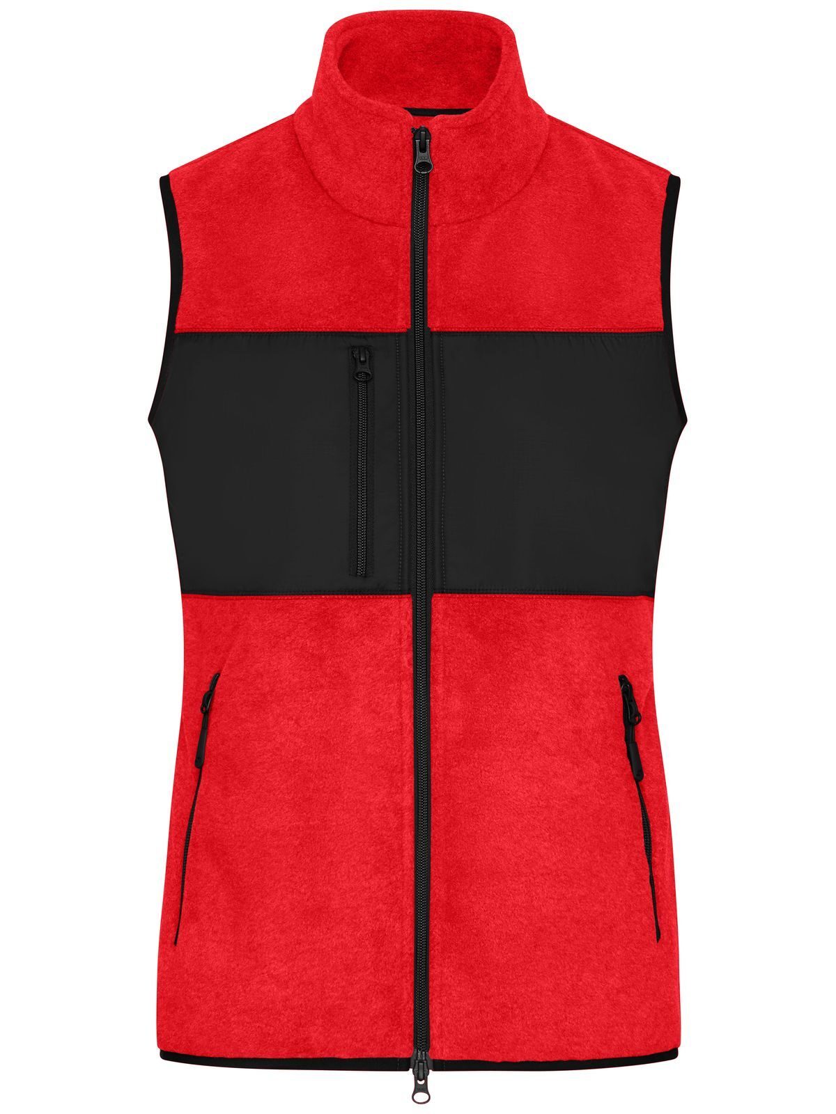 Ladies' Fleece Vest Damen – Daiber – Farbe red/black – individuell veredelbar