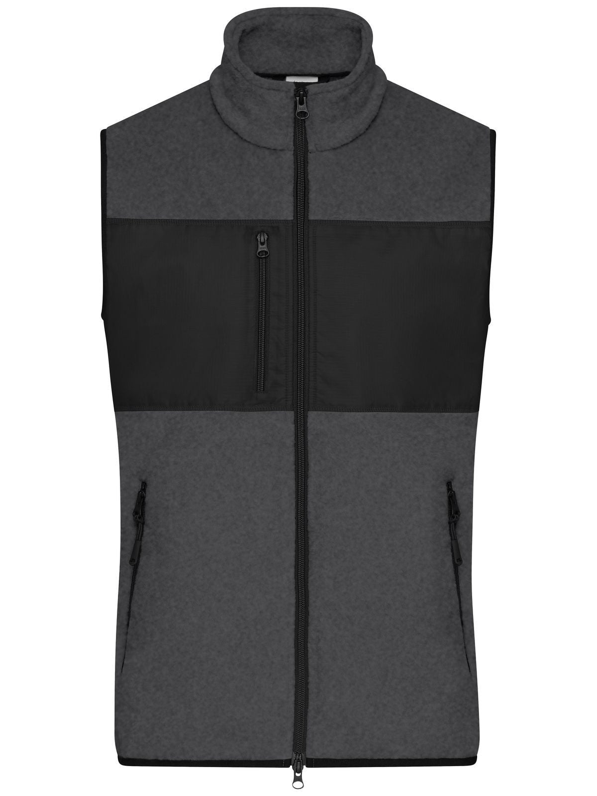 Fleece Vest Herren – Daiber – Farbe dark-melange/black – individuell veredelbar