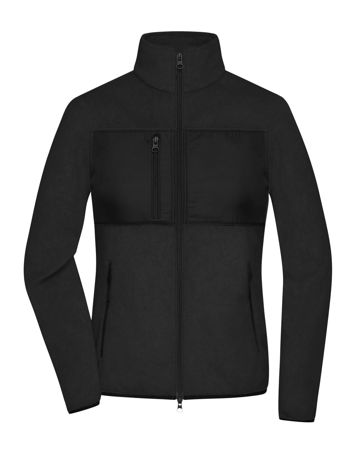 Ladies' Fleece Jacket Damen – Daiber – Farbe black/black – individuell veredelbar