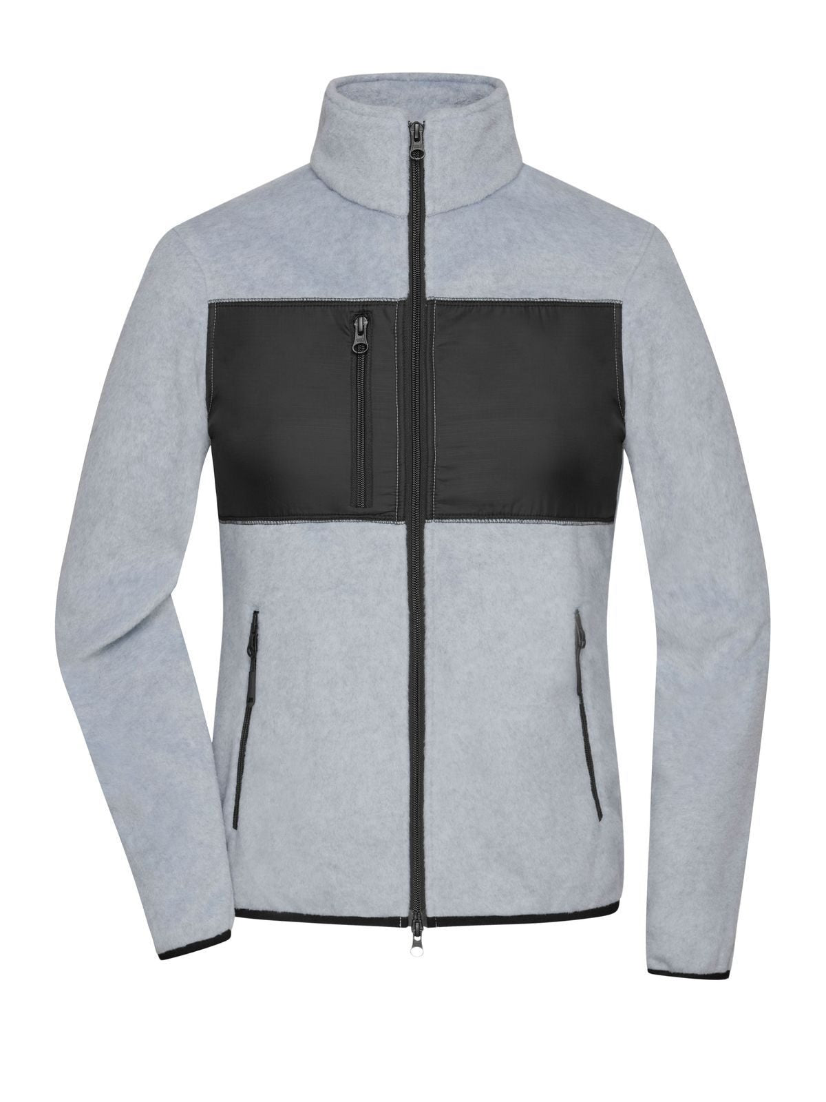 Ladies' Fleece Jacket Damen – Daiber – Farbe light-melange/black – individuell veredelbar