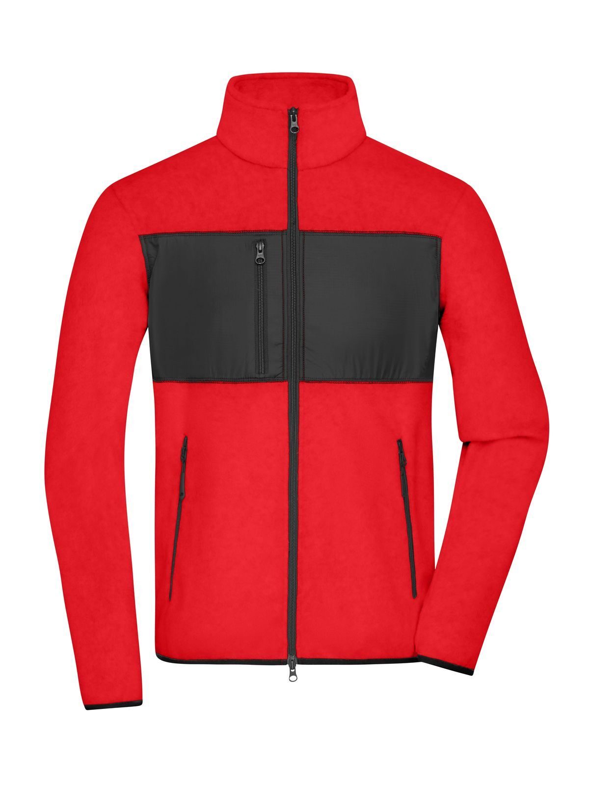 Fleece Jacket Herren – Daiber – Farbe red/black – individuell veredelbar
