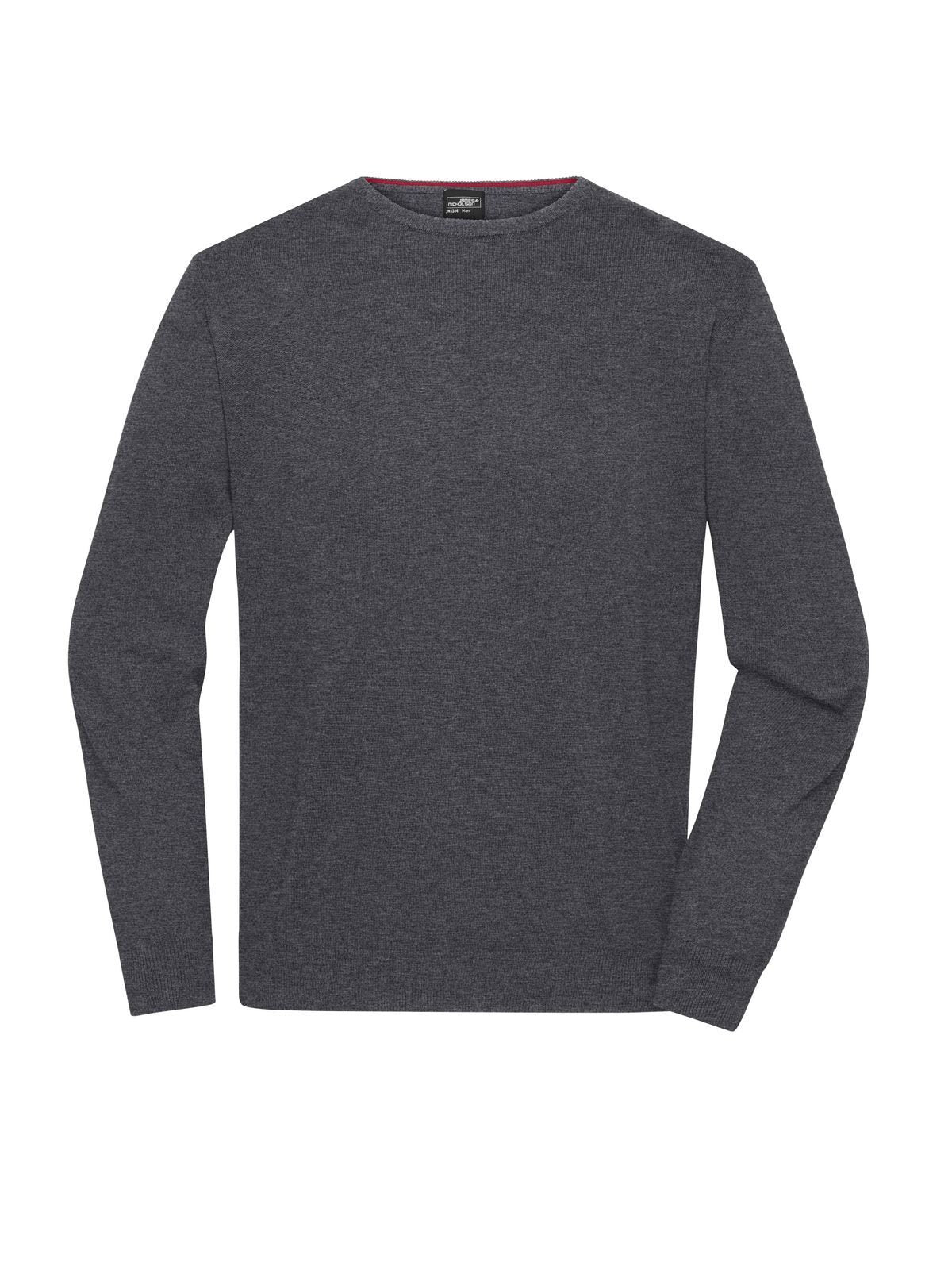 Mens' Round-Neck Pullover Herren Strick / Weste – Daiber – Farbe anthracite-melange – individuell veredelbar