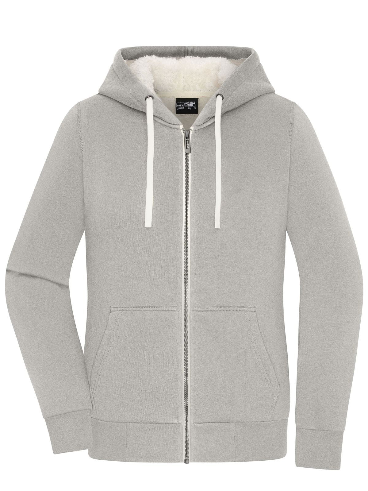 Ladies' Doubleface Jacket Damen Sweatshirt / Hoodie – Daiber – Farbe light-melange/nature – individuell veredelbar
