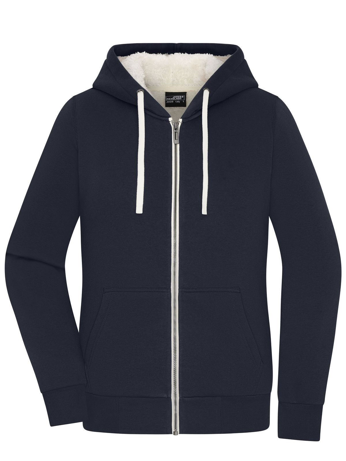 Ladies' Doubleface Jacket Damen Sweatshirt / Hoodie – Daiber – Farbe navy/nature – individuell veredelbar