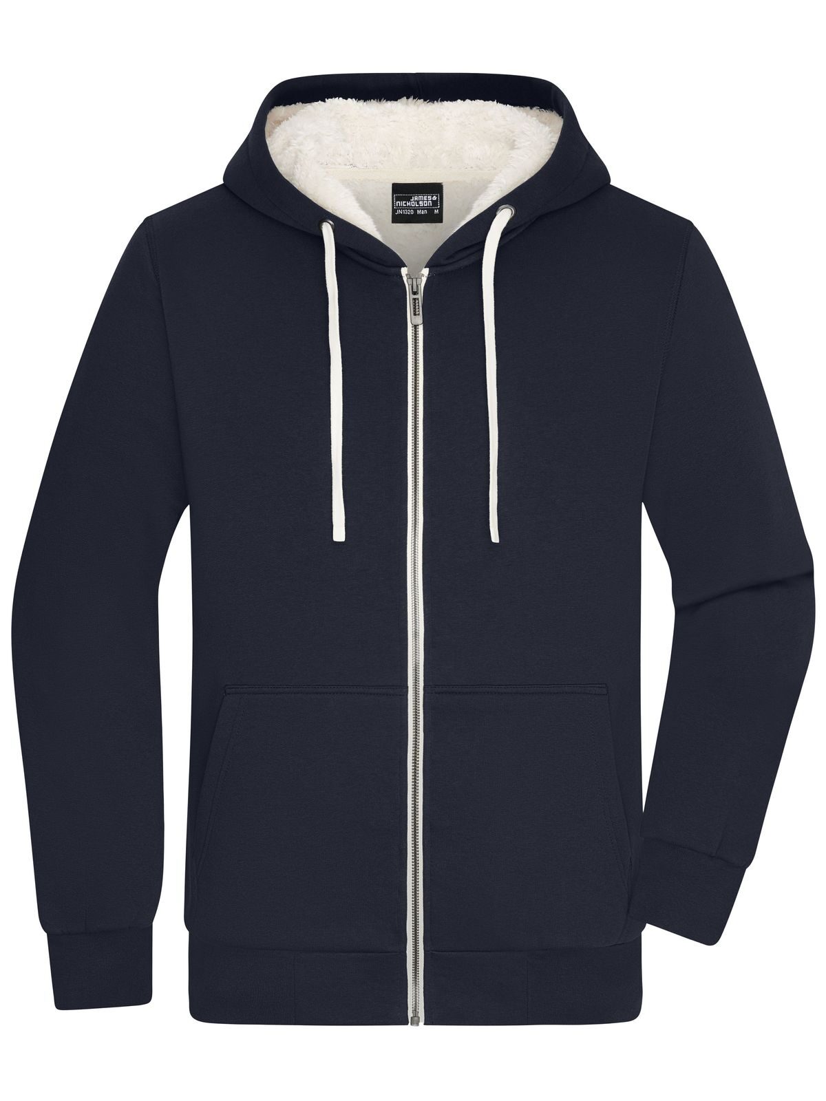 Doubleface Jacket Herren Sweatshirt / Hoodie – Daiber – Farbe navy/nature – individuell veredelbar