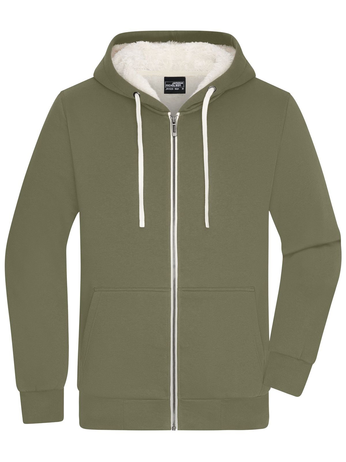 Doubleface Jacket Herren Sweatshirt / Hoodie – Daiber – Farbe olive/nature – individuell veredelbar