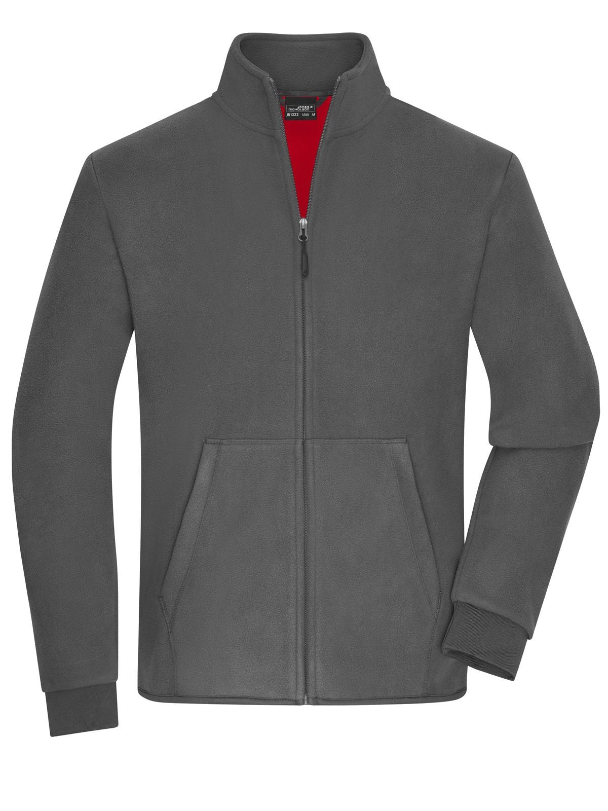 Bonded Fleece Jacket Herren – Daiber – Farbe carbon/red – individuell veredelbar