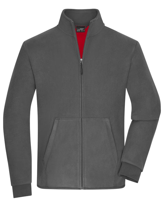 Bonded Fleece Jacket Herren – Daiber – Farbe carbon/red – individuell veredelbar