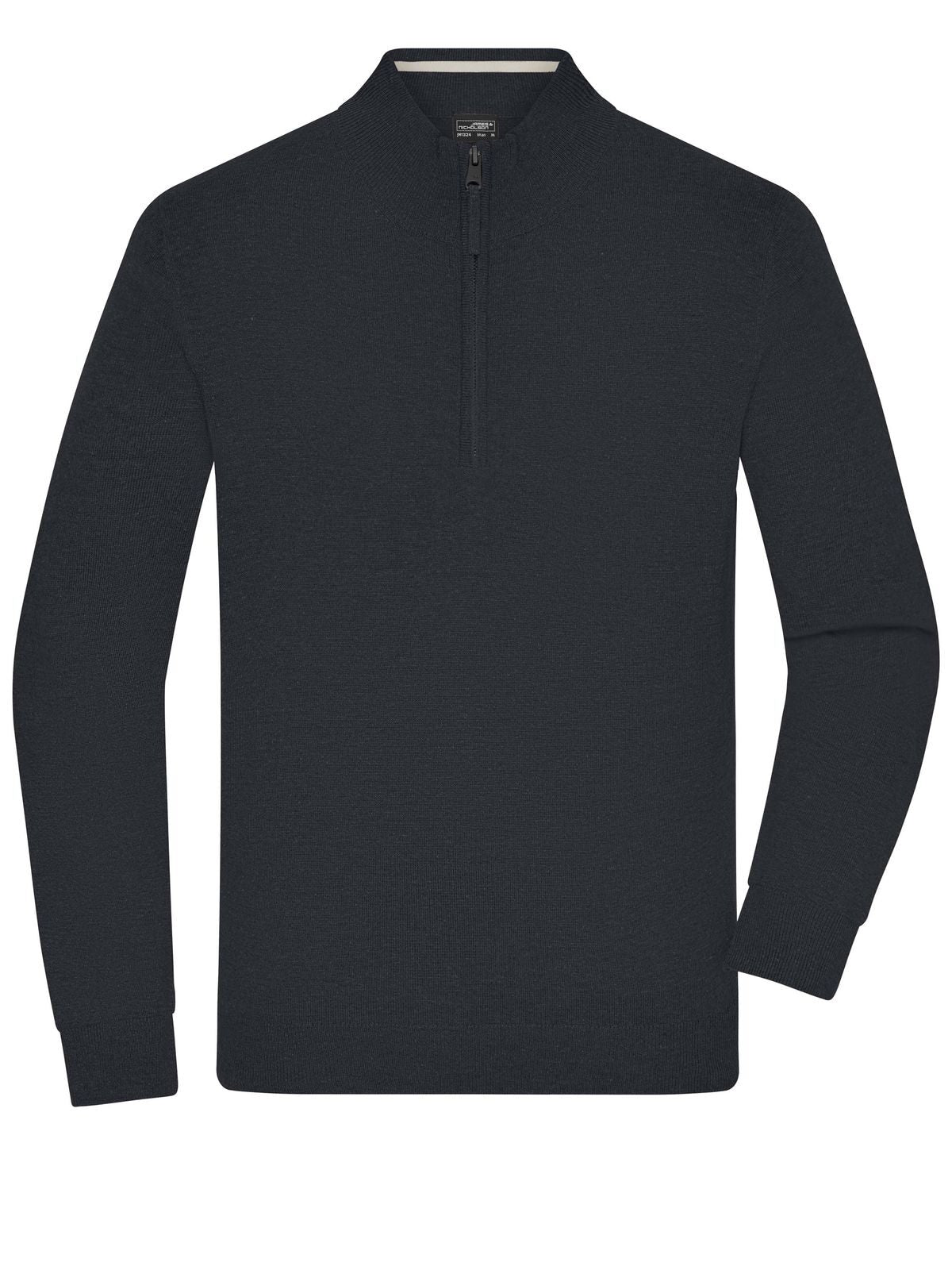 Half-Zip Troyer Herren Strick / Weste – Daiber – Farbe Schwarz – individuell veredelbar