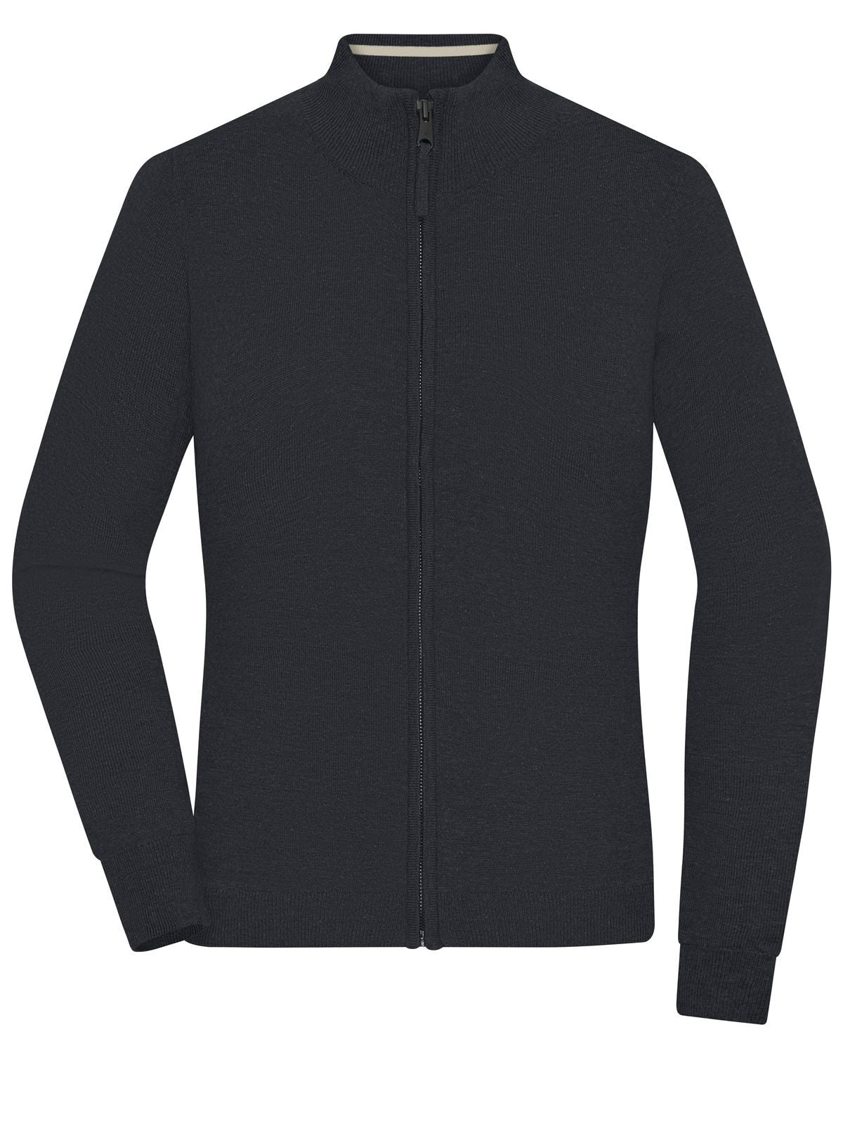 Ladies' Zip-Cardigan Damen Strick / Weste – Daiber – Farbe Schwarz – individuell veredelbar