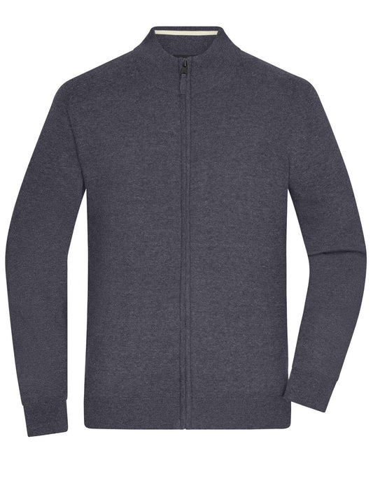 Zip Cardigan Herren Strick / Weste – Daiber – Farbe anthracite-melange – individuell veredelbar