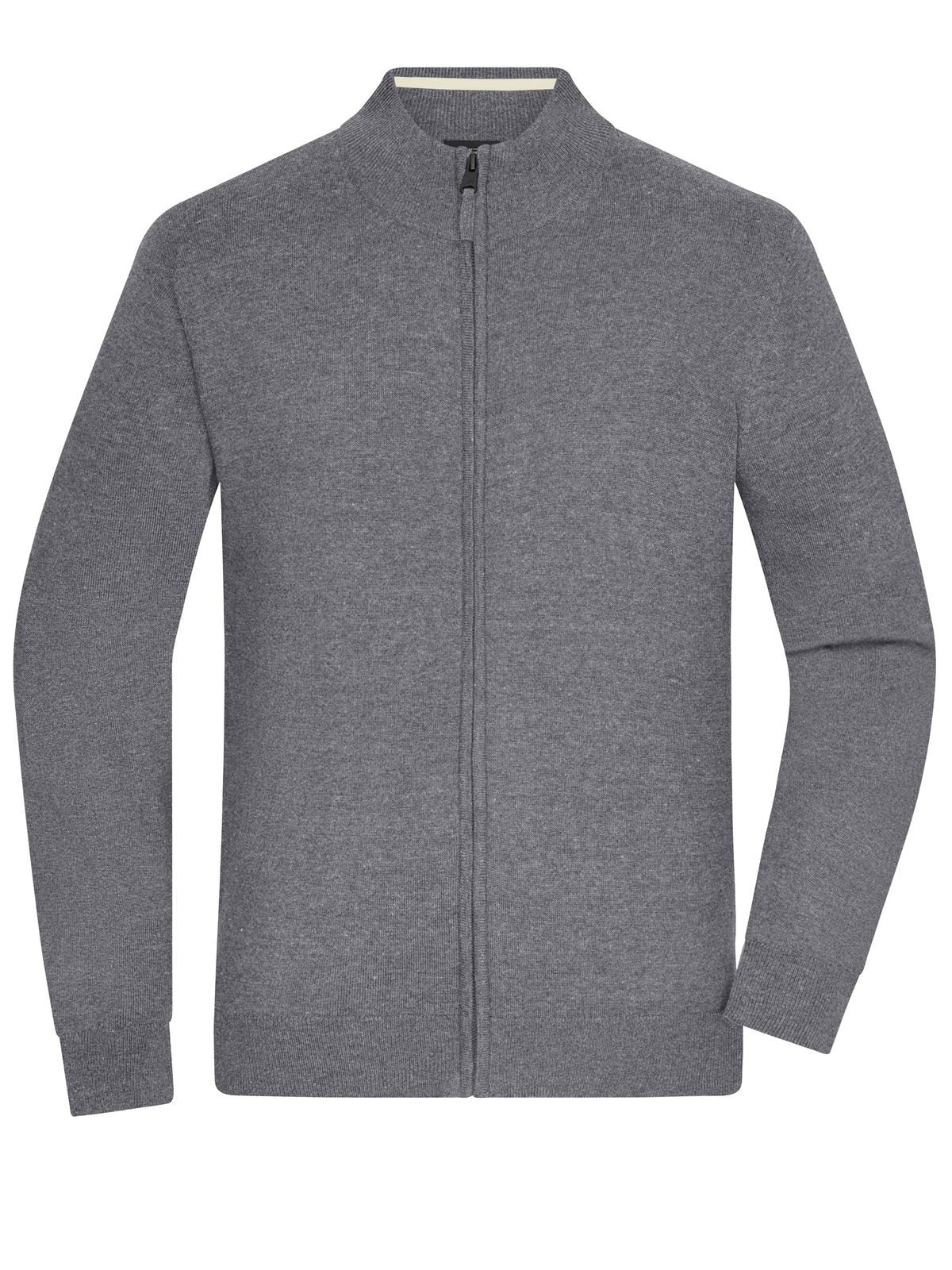 Zip Cardigan Herren Strick / Weste – Daiber – Farbe grey-heather – individuell veredelbar