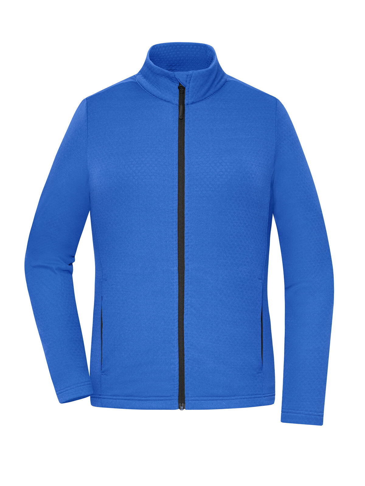 Ladies' Sports Structured Fleece Jacket GRS Damen – Daiber – Farbe peacock-blue – individuell veredelbar
