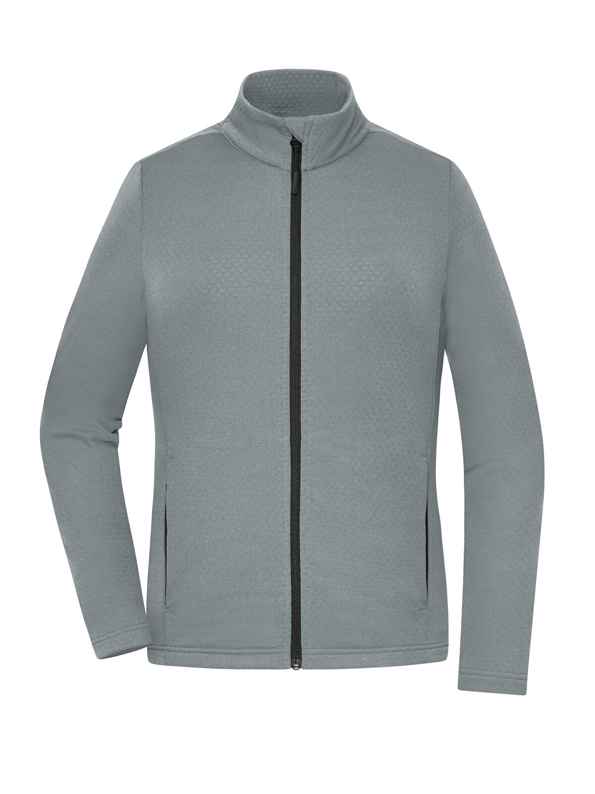 Ladies' Sports Structured Fleece Jacket GRS Damen – Daiber – Farbe space-grey – individuell veredelbar