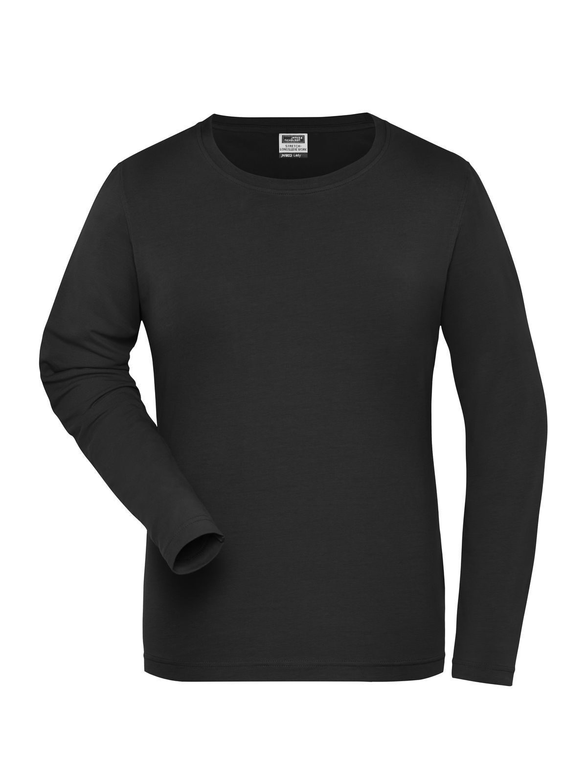 Ladies' Bio Stretch-Longsleeve Work - Solid Damen T-Shirt – Daiber – Farbe Schwarz – individuell veredelbar