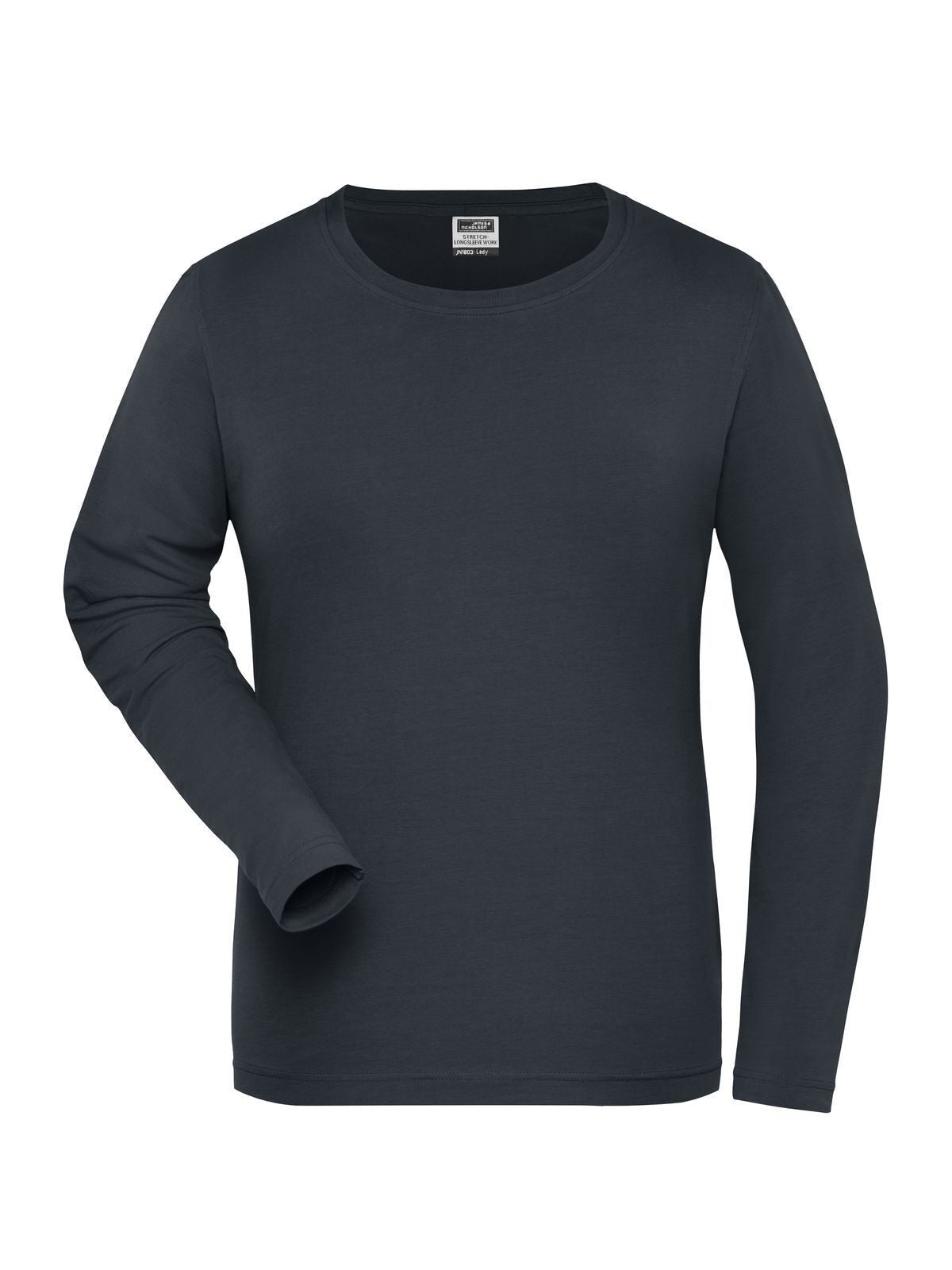 Ladies' Bio Stretch-Longsleeve Work - Solid Damen T-Shirt – Daiber – Farbe carbon – individuell veredelbar
