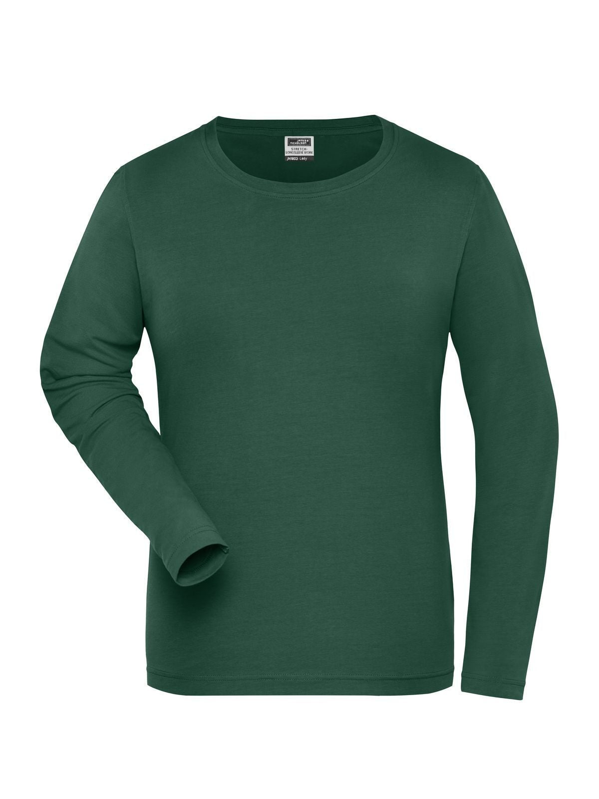 Ladies' Bio Stretch-Longsleeve Work - Solid Damen T-Shirt – Daiber – Farbe dark-green – individuell veredelbar