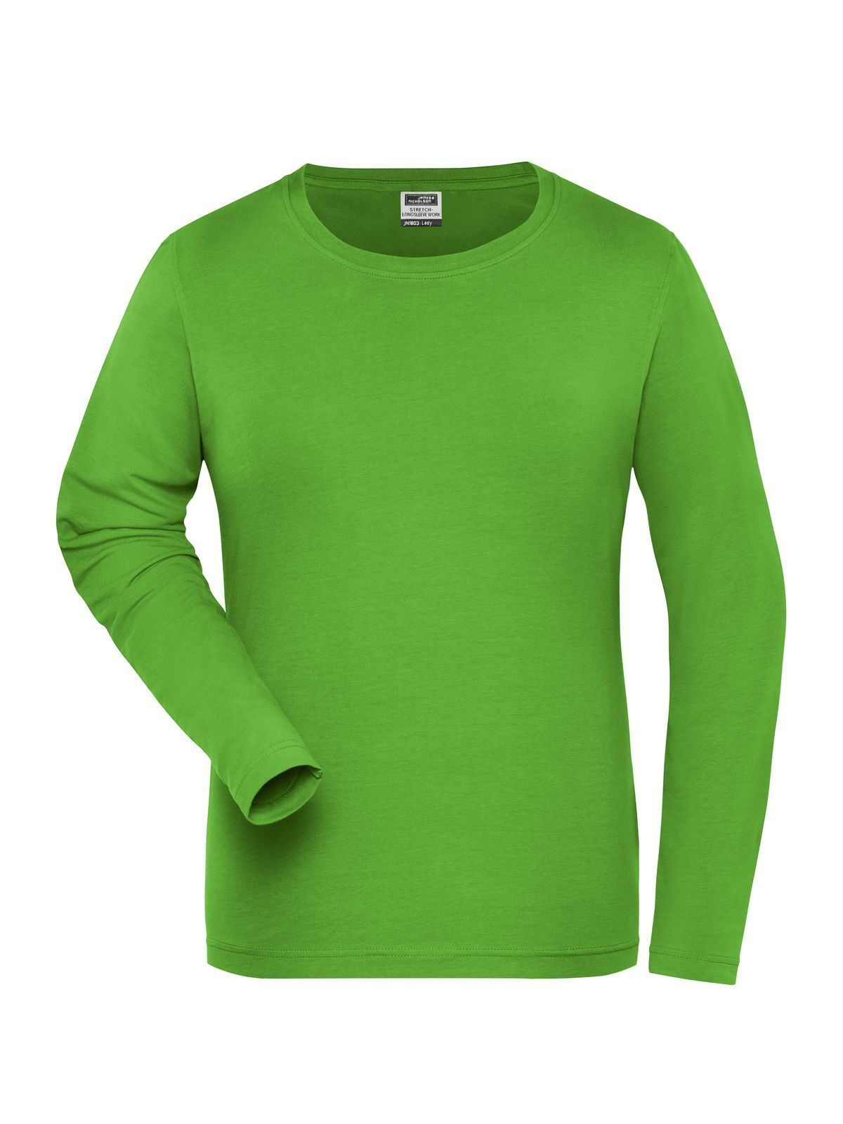 Ladies' Bio Stretch-Longsleeve Work - Solid Damen T-Shirt – Daiber – Farbe lime-green – individuell veredelbar