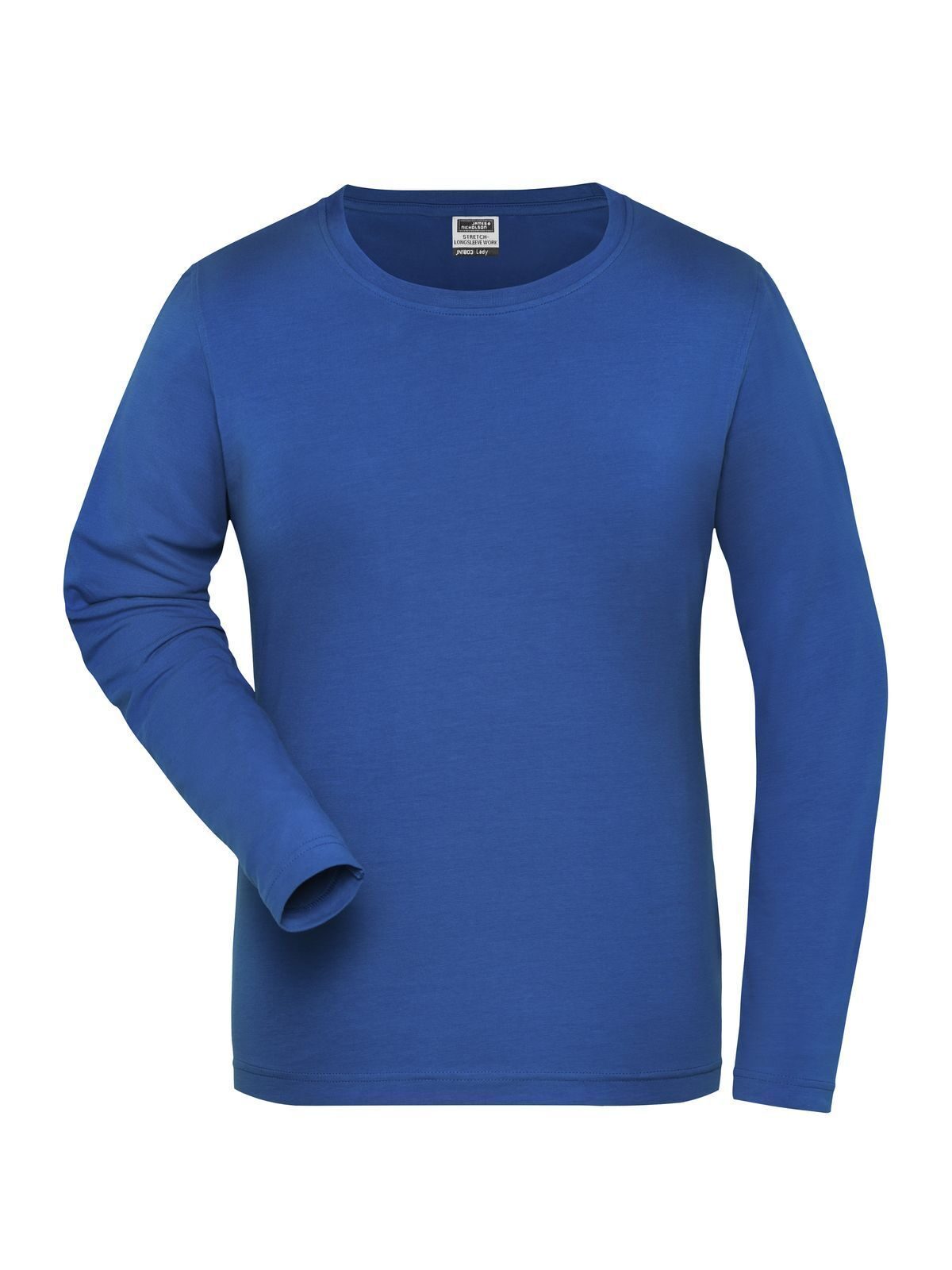 Ladies' Bio Stretch-Longsleeve Work - Solid Damen T-Shirt – Daiber – Farbe Royalblau – individuell veredelbar