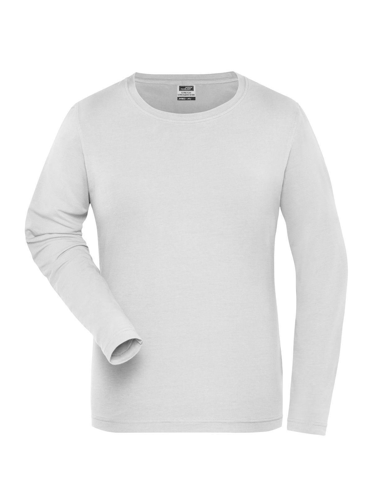 Ladies' Bio Stretch-Longsleeve Work - Solid Damen T-Shirt – Daiber – Farbe Weiß – individuell veredelbar
