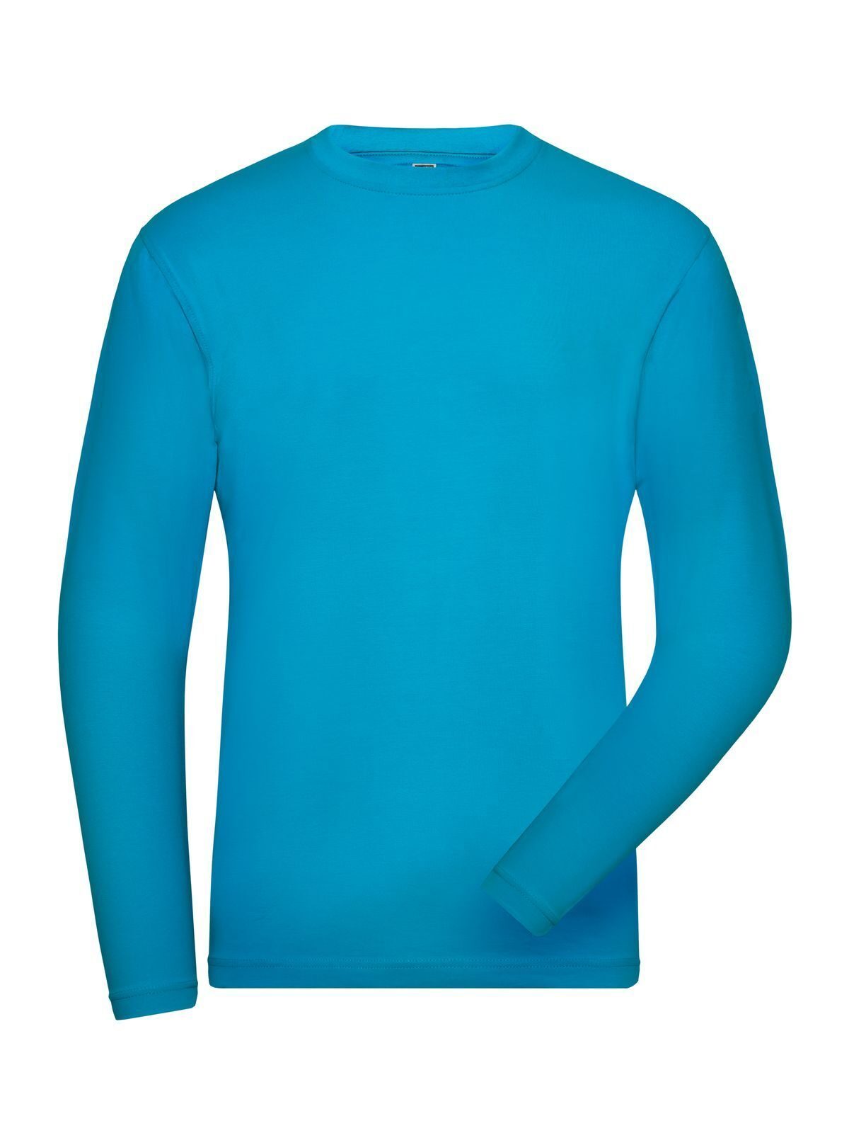 Bio Stretch-Longsleeve Work - Solid Herren T-Shirt – Daiber – Farbe Türkis – individuell veredelbar