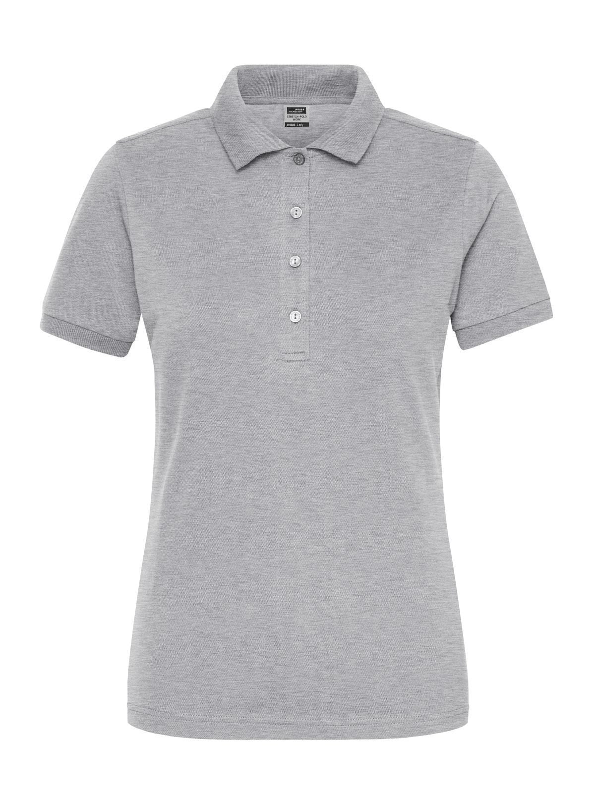 Ladies' Bio Stretch-Polo Work - Solid Damen Poloshirt – Daiber – Farbe grey-heather – individuell veredelbar