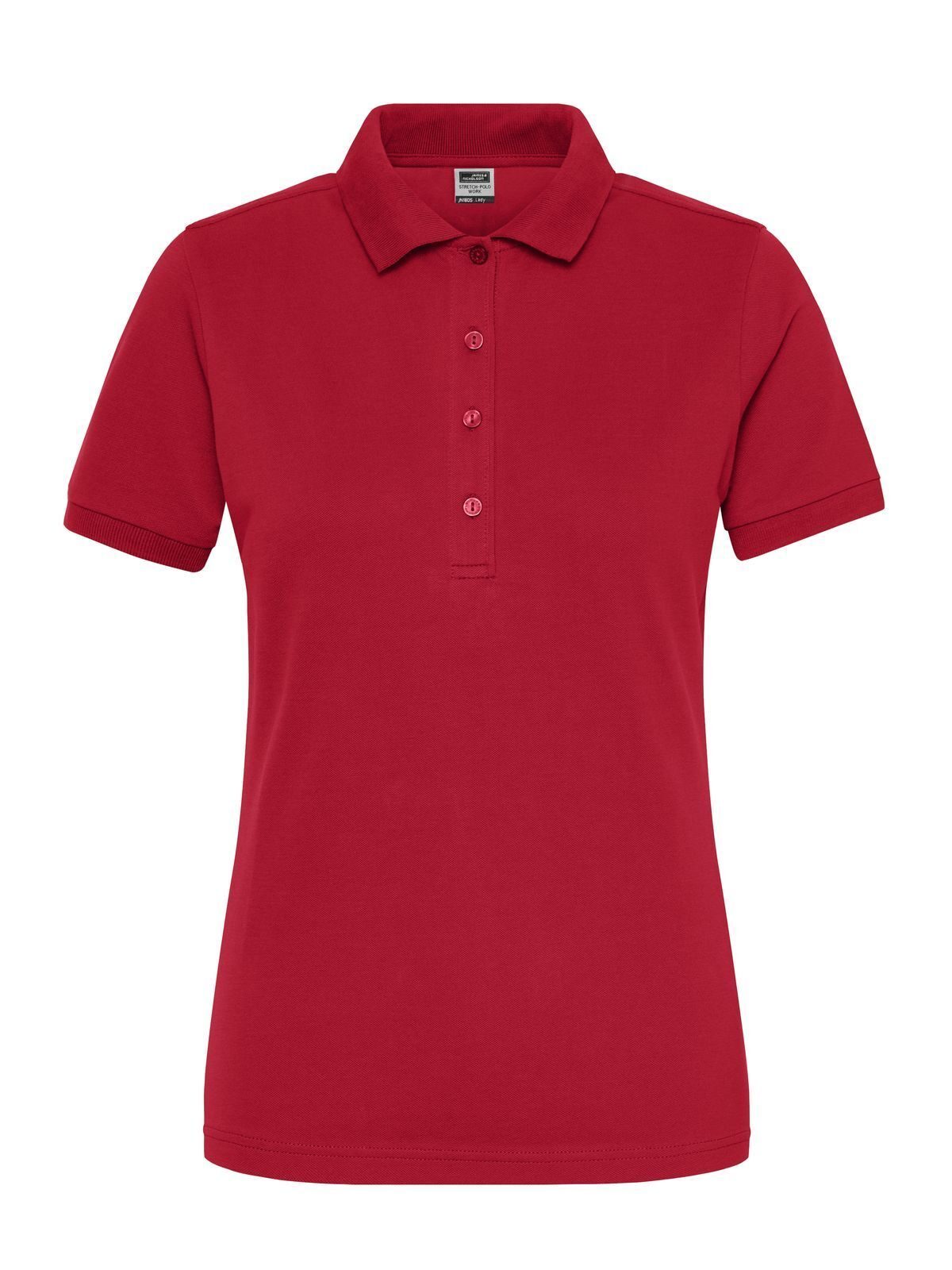 Ladies' Bio Stretch-Polo Work - Solid Damen Poloshirt – Daiber – Farbe Rot – individuell veredelbar