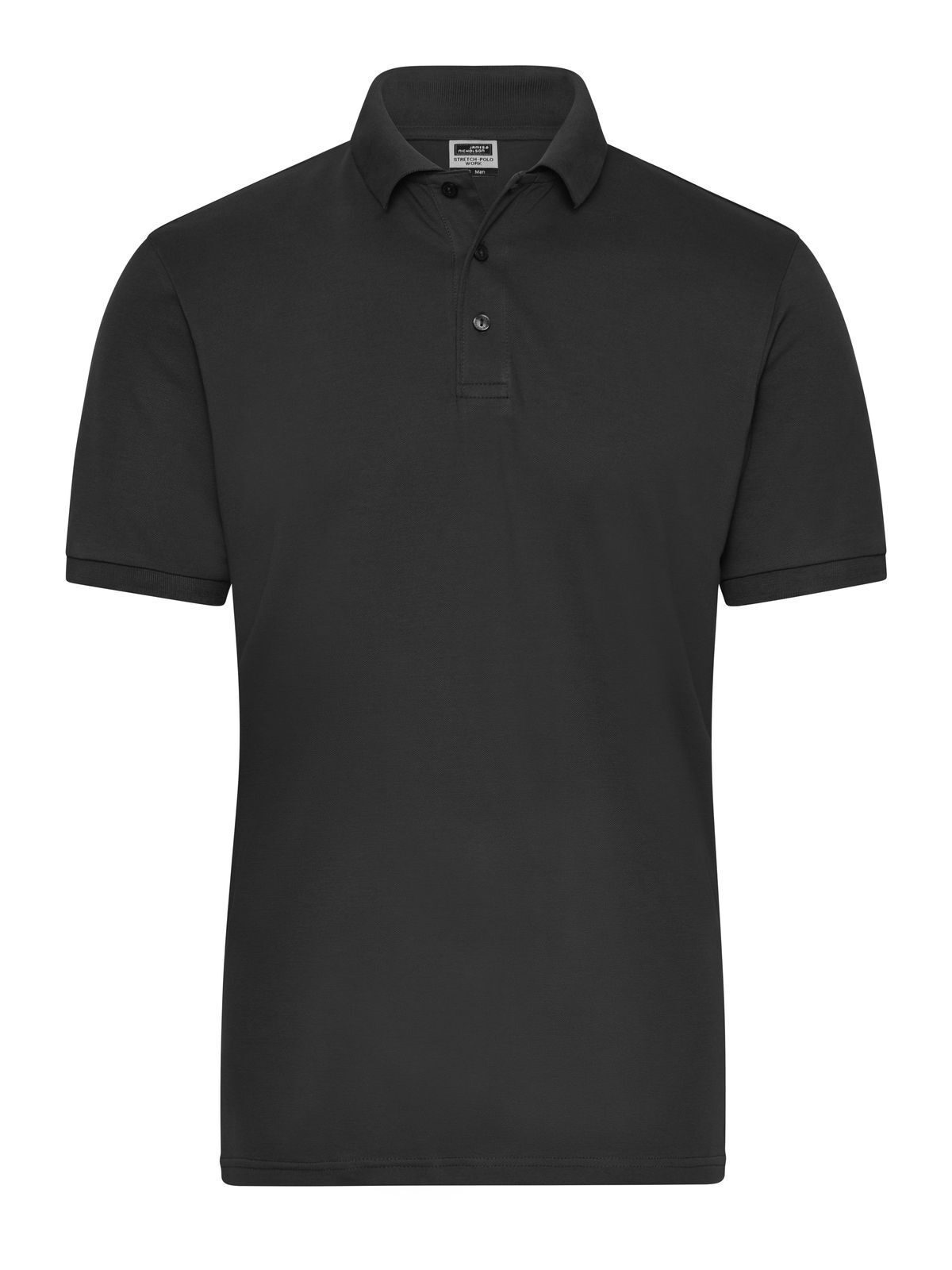 Bio Stretch-Polo Work - Solid Herren Poloshirt – Daiber – Farbe Schwarz – individuell veredelbar