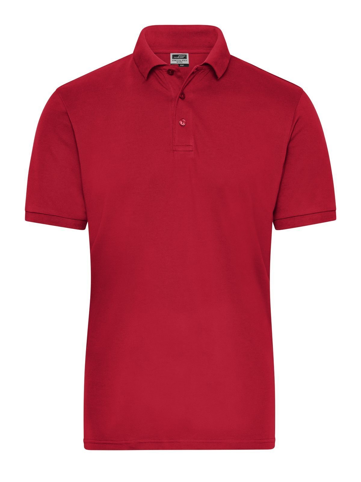 Bio Stretch-Polo Work - Solid Herren Poloshirt – Daiber – Farbe Rot – individuell veredelbar
