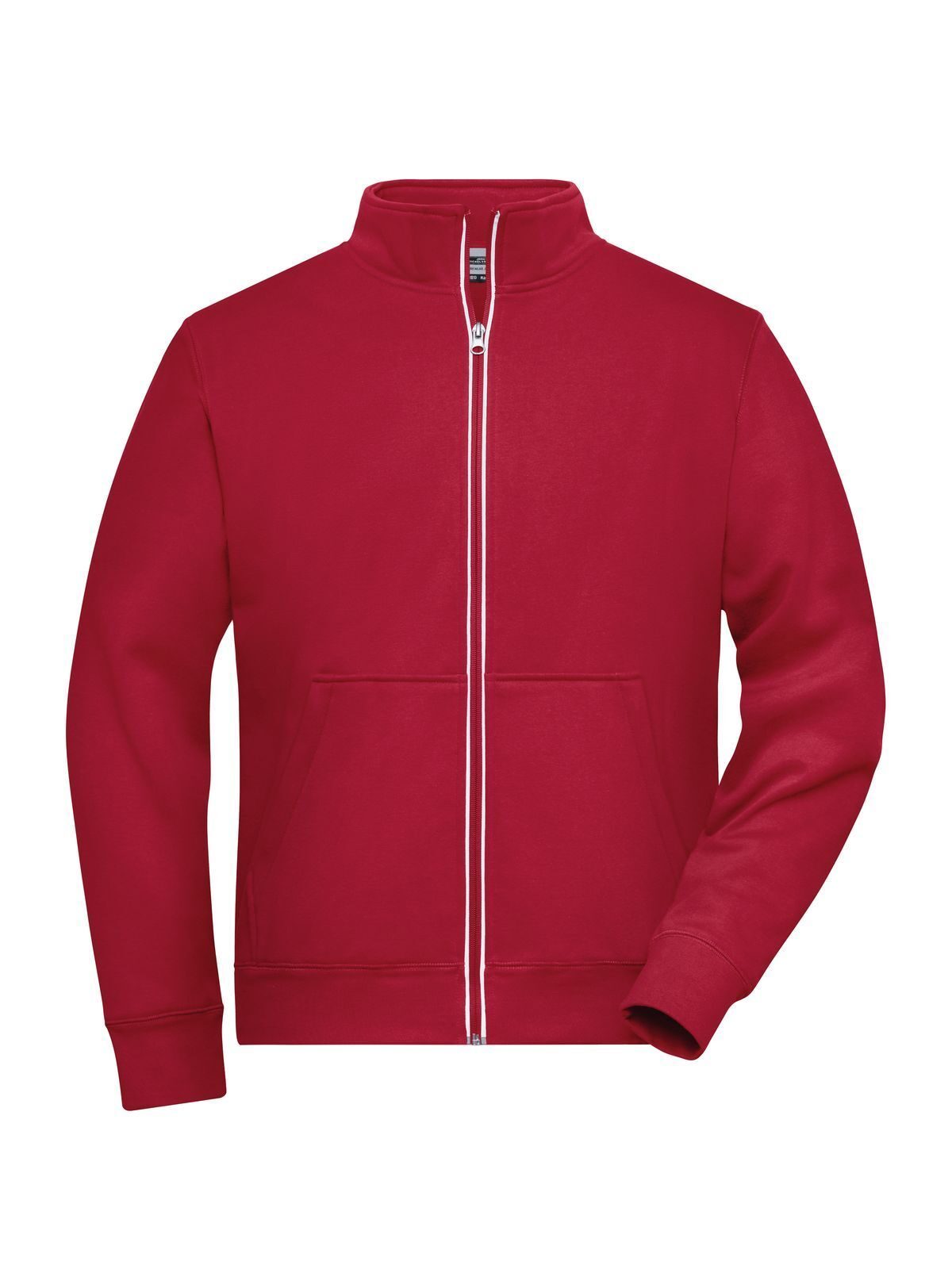 Doubleface Work Jacket - Solid Herren Sweatshirt / Hoodie – Daiber – Farbe Rot – individuell veredelbar