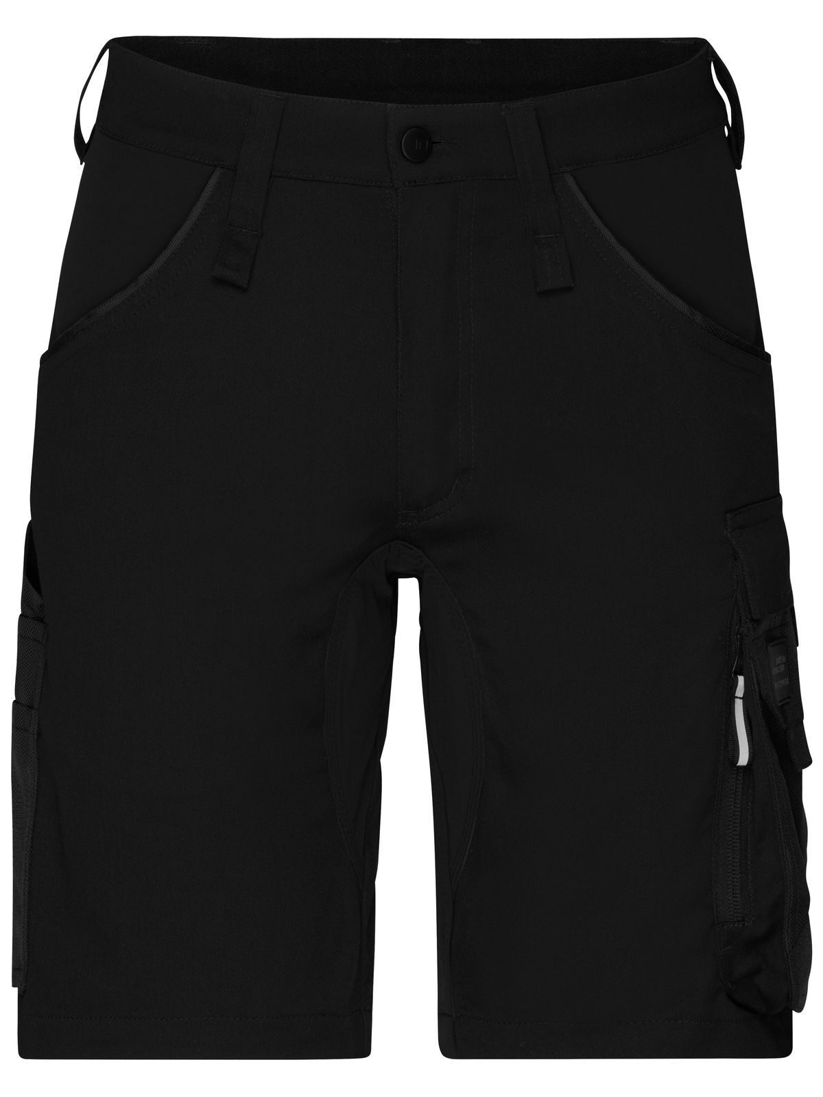 Workwear Stretch Bermuda-Slim Line Hose / Rock – Daiber – Farbe black/black – individuell veredelbar