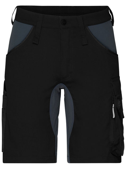 Workwear Stretch Bermuda-Slim Line Hose / Rock – Daiber – Farbe black/carbon – individuell veredelbar