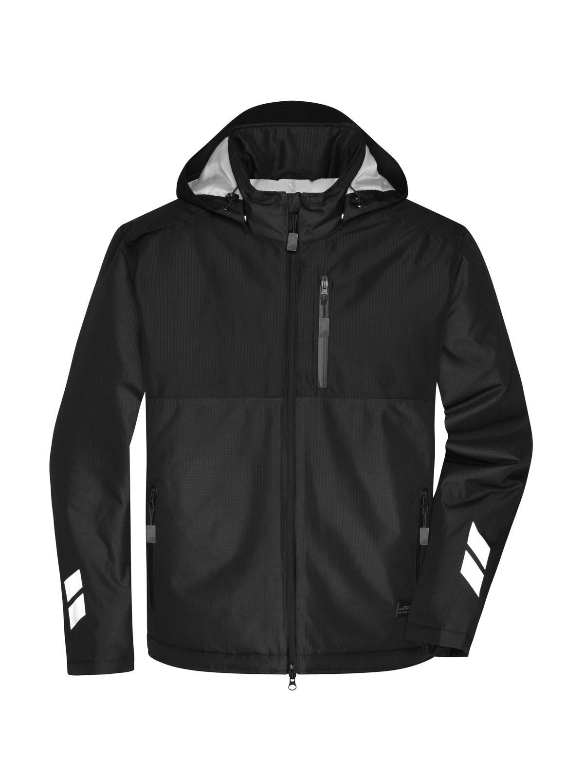 Padded Hardshell Workwear Jacket – Daiber – Farbe black/black – individuell veredelbar