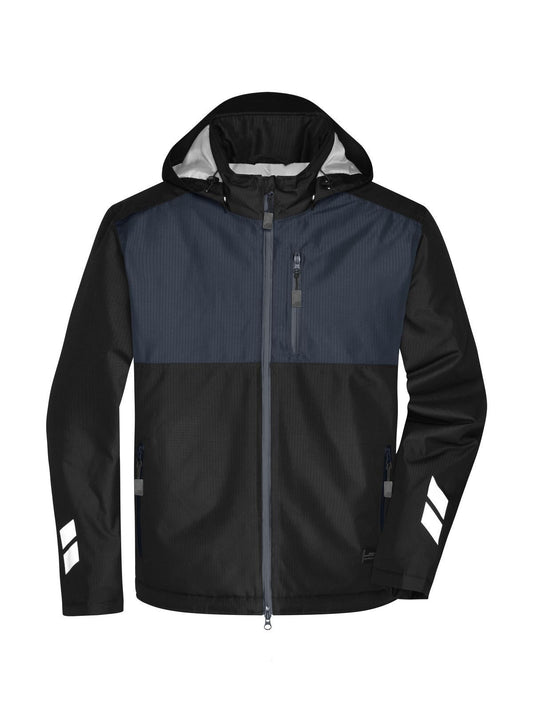 Padded Hardshell Workwear Jacket – Daiber – Farbe black/carbon – individuell veredelbar