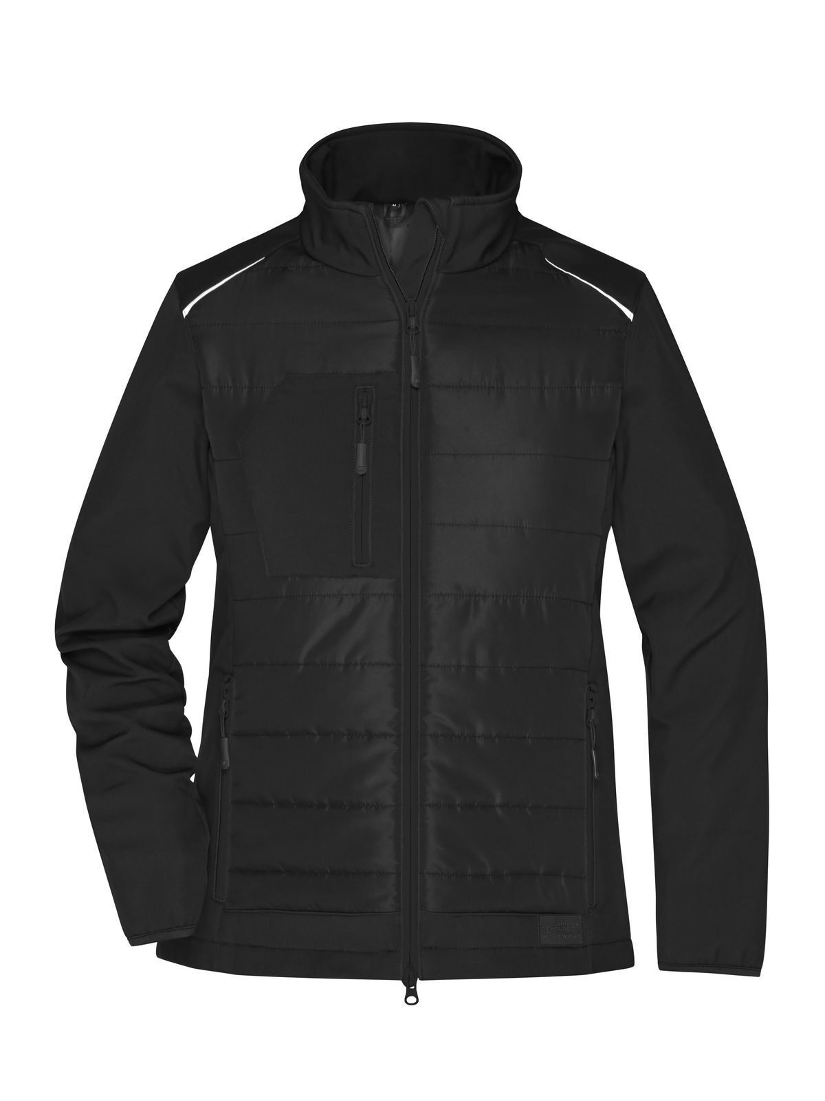 Ladies' Hybrid Jacket Damen Softshell – Daiber – Farbe black/black – individuell veredelbar